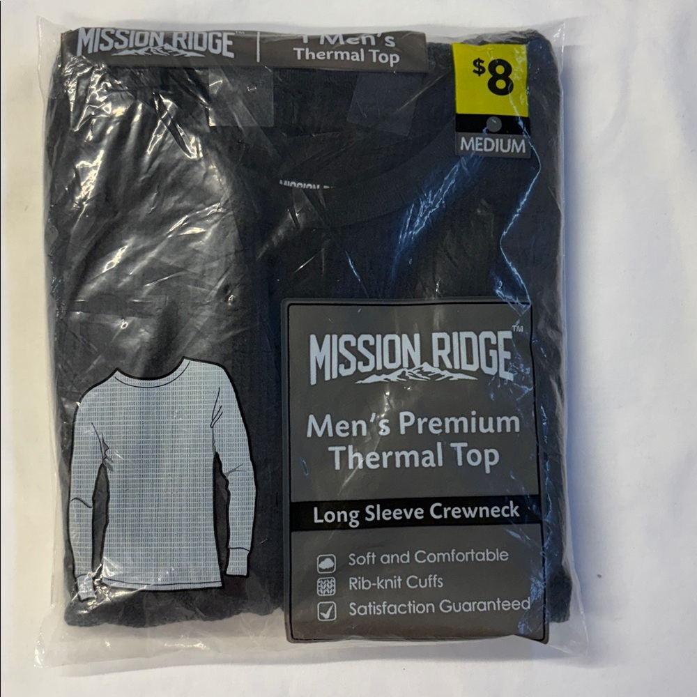 Mission Ridge Black Premium  Thermal Top long Sleeve sz M